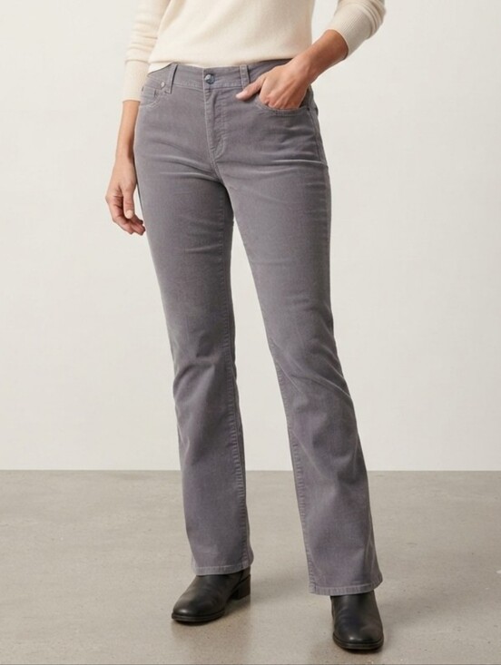 Sonoma Denim - Sonoma Life + Style Women’s Gray Bootcut Softy Velvet Pants Size 14 Reg